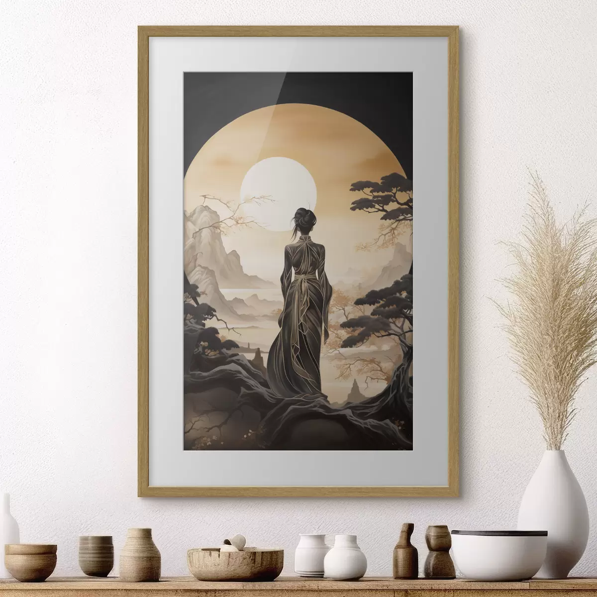 Poster Sagoma e bagliore f43256