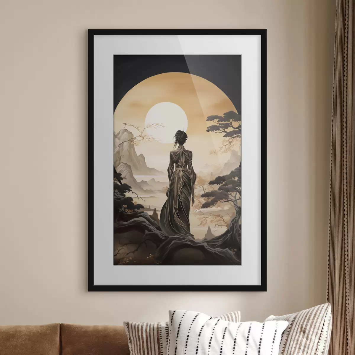 Poster Sagoma e bagliore f43256