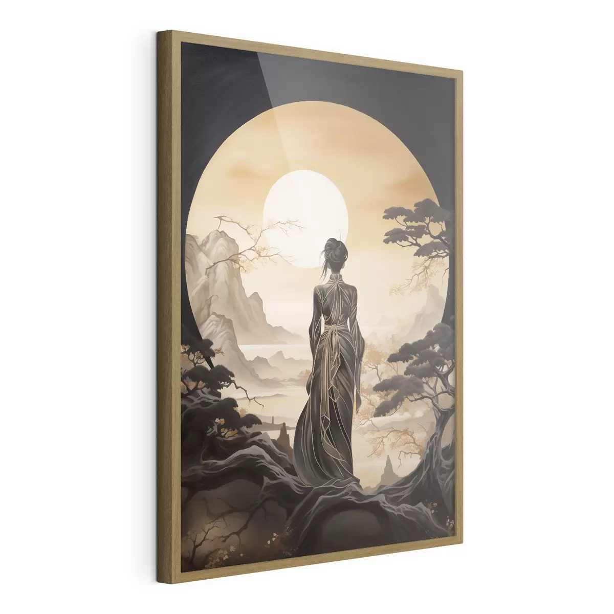 Poster Sagoma e bagliore f43256