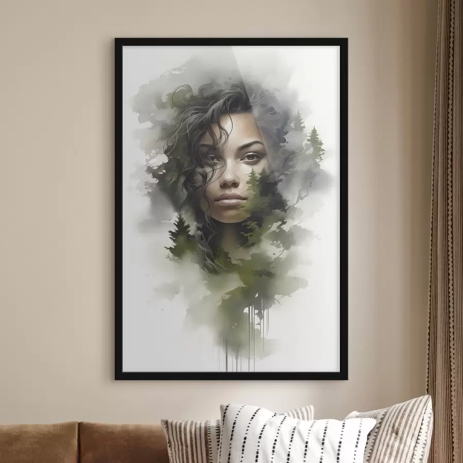 carta da parati Persone, immagine astratta di una foresta nr. f43259