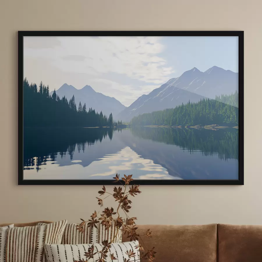 carta da parati Lago vicino alle montagne nr. f43288