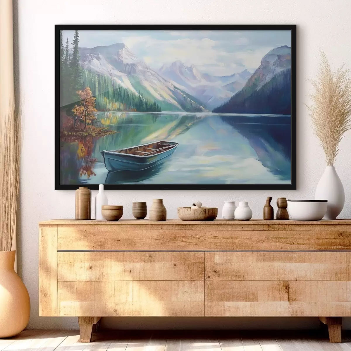 Poster Un bel lago in montagna f43289