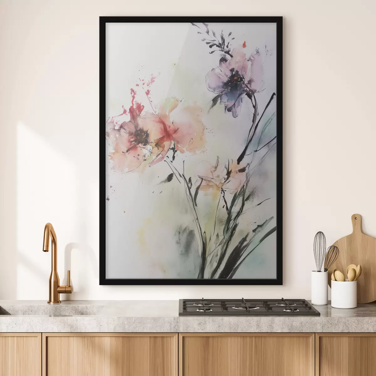 Poster Fiori nello stile degli acquerelli f43295