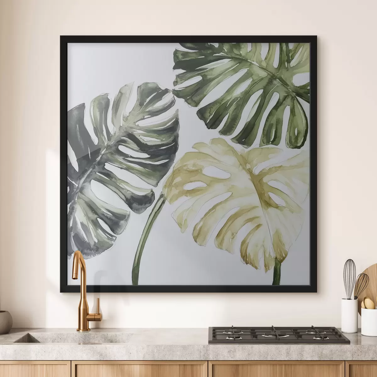 Poster Foglie tropicali su sfondo bianco f43304