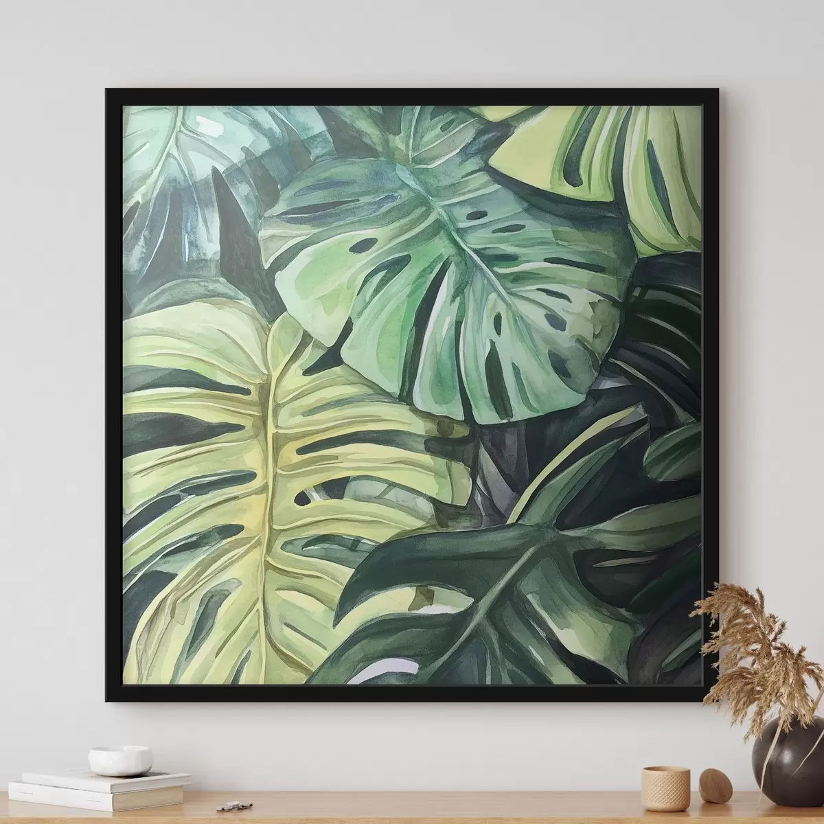 Poster Foglie tropicali su sfondo bianco f43305