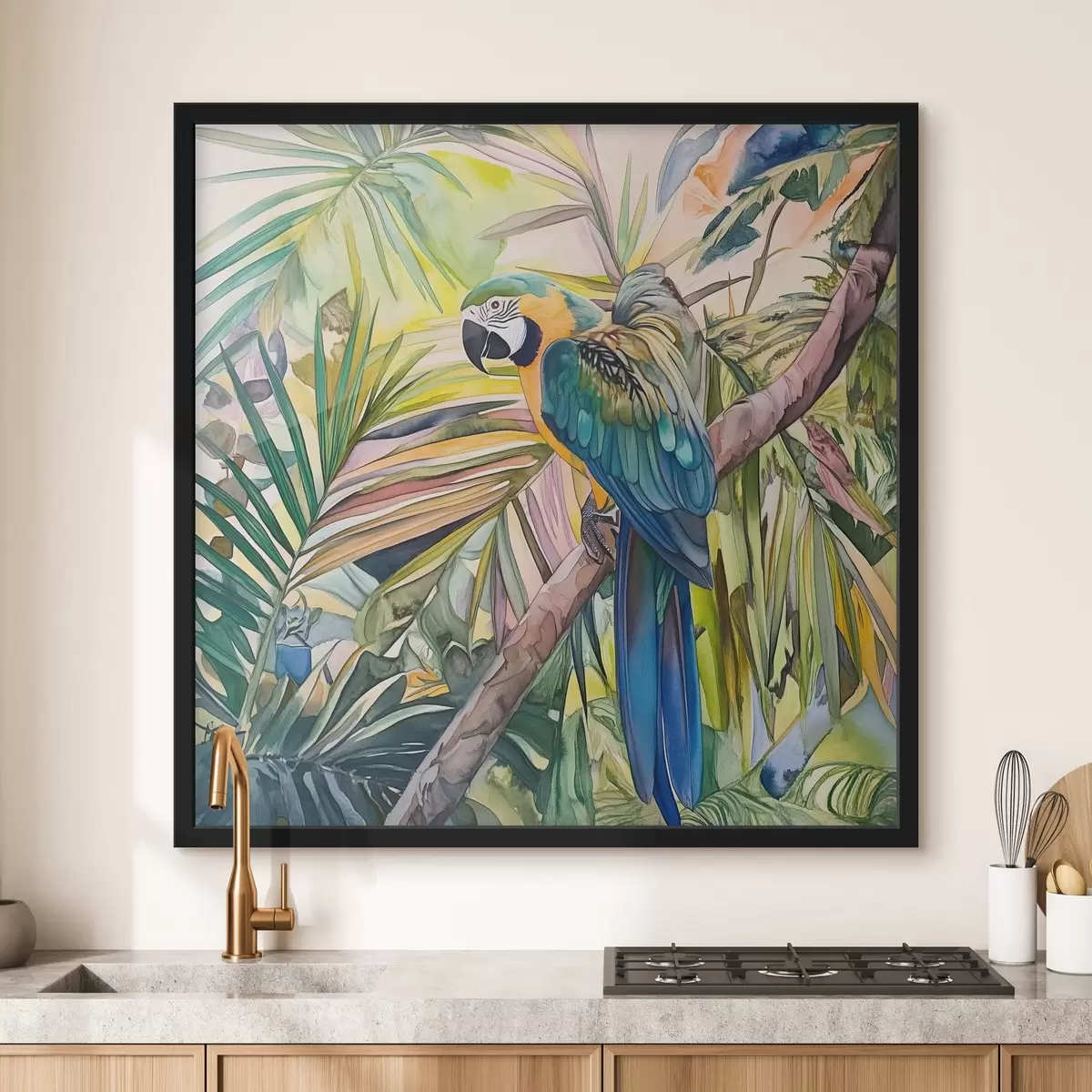 Poster Pappagallo su un albero f43306