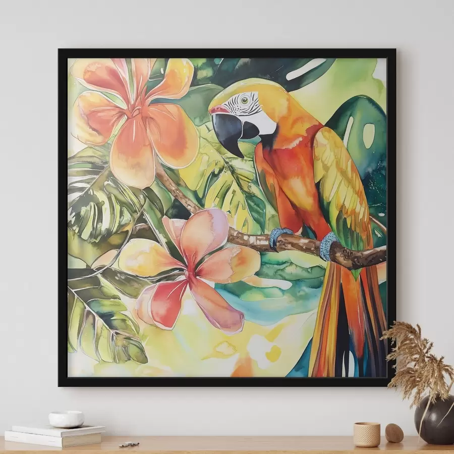 carta da parati Pappagallo luminoso nr. f43307