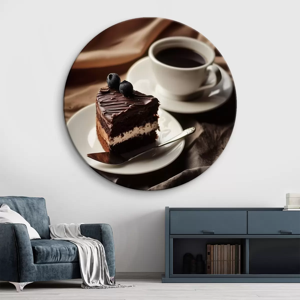 Quadri rotondi Caffè e torta r43294
