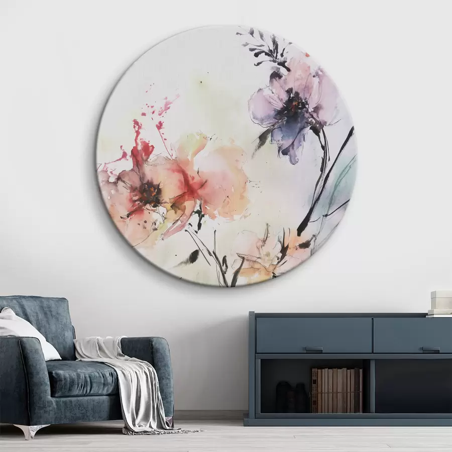 carta da parati Fiori nello stile degli acquerelli nr. r43295