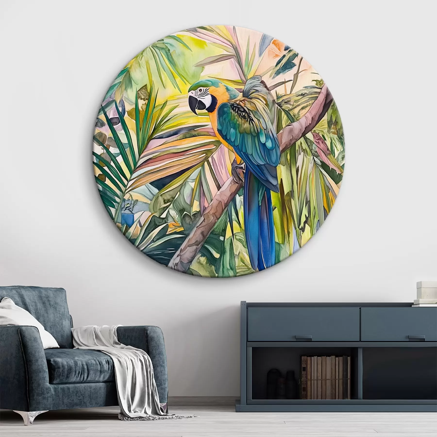 carta da parati Pappagallo su un albero nr. r43306