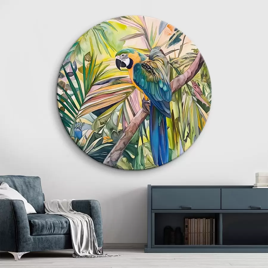 carta da parati Pappagallo su un albero nr. r43306