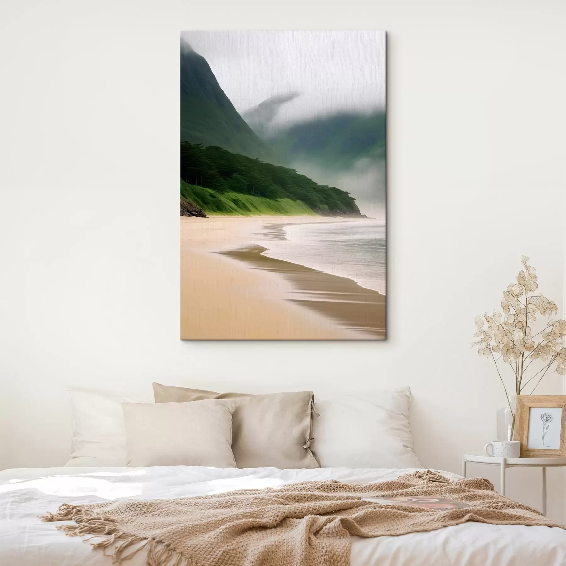 carta da parati Spiaggia nebbiosa vicino a piste verdi nr. s43271