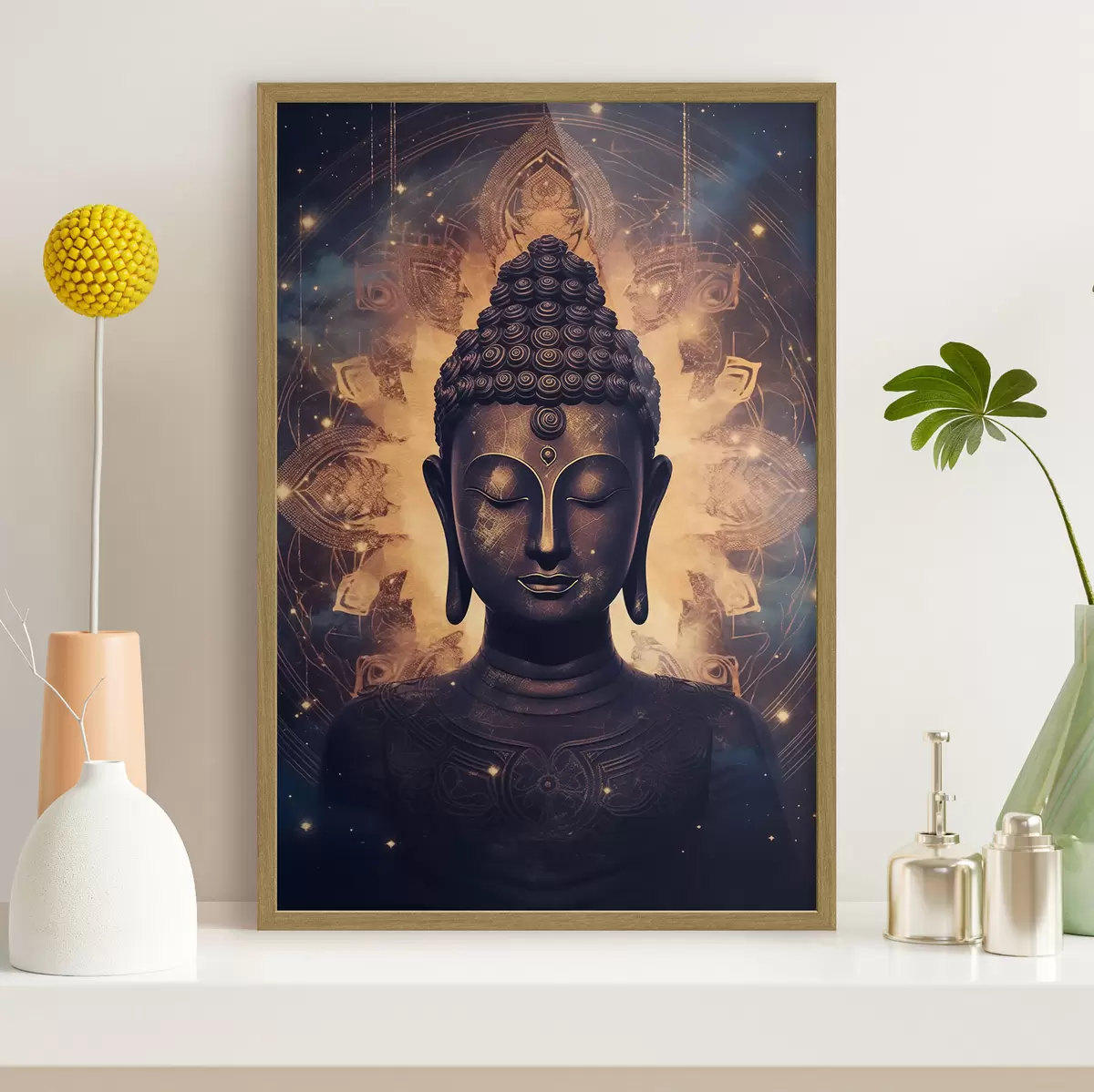 Poster Buddha nella radiosità dell'energia f43276