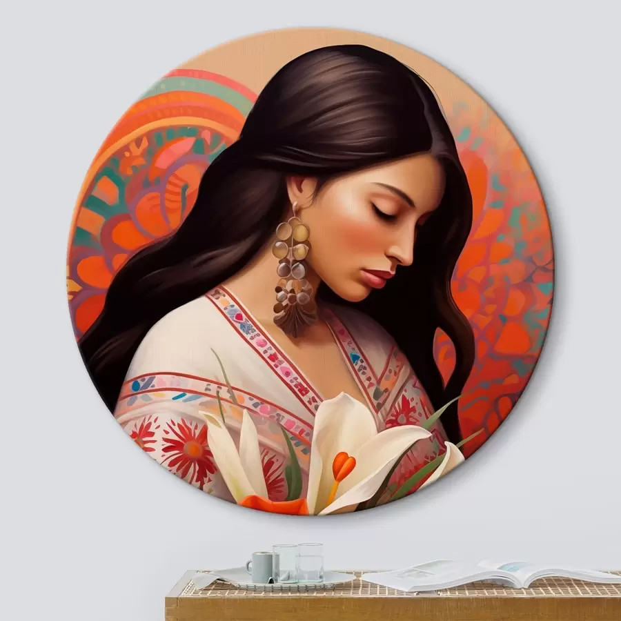 carta da parati Immagine tradizionale con un bouquet di gigli nr. r43268