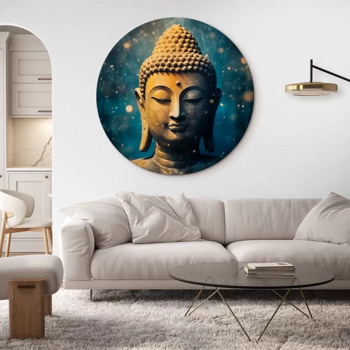 Quadri rotondi Scultura del Buddha r43273