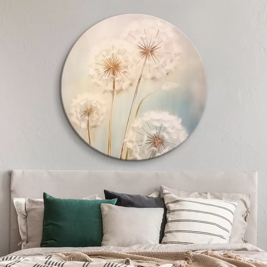 carta da parati Delicati denti di leone su uno sfondo pastello nr. r43279