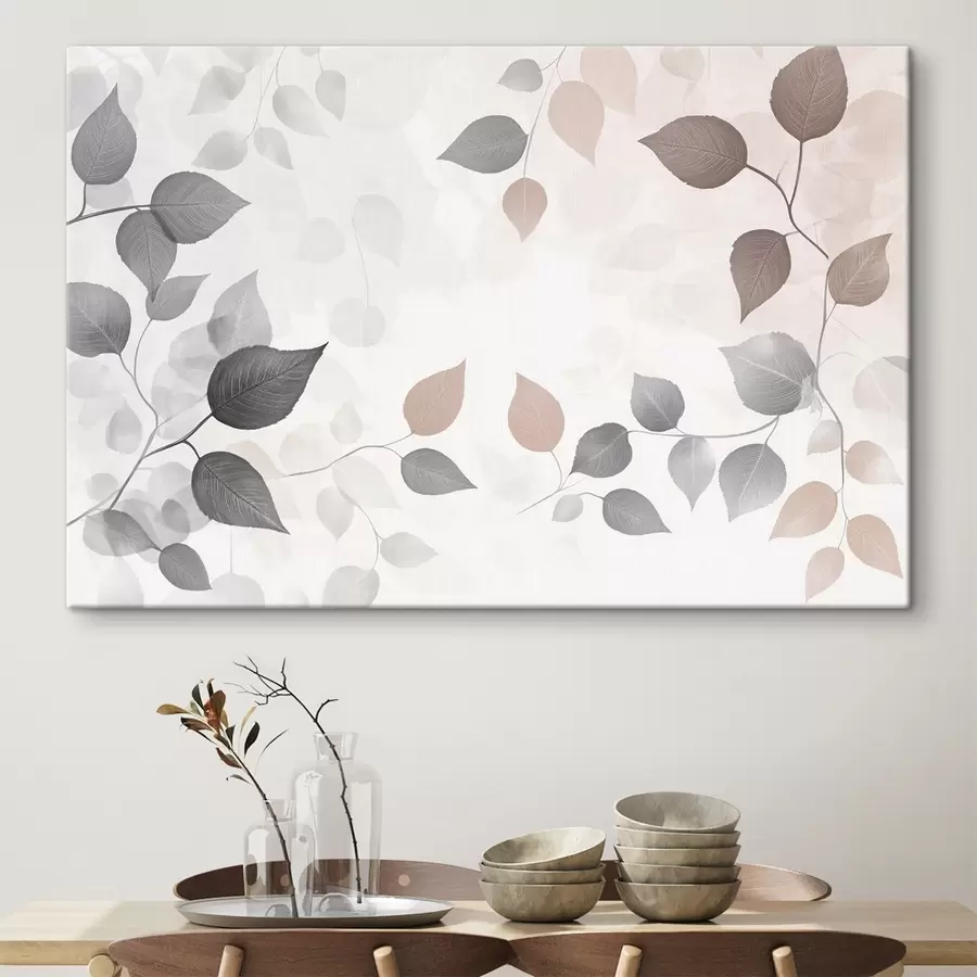 carta da parati Foglie su sfondo chiaro nr. s43325