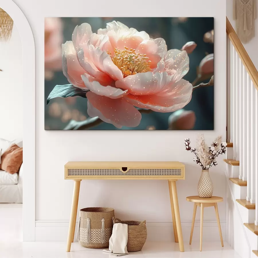 carta da parati Fiore delicato su un ramo con i raggi del sole nr. s43326