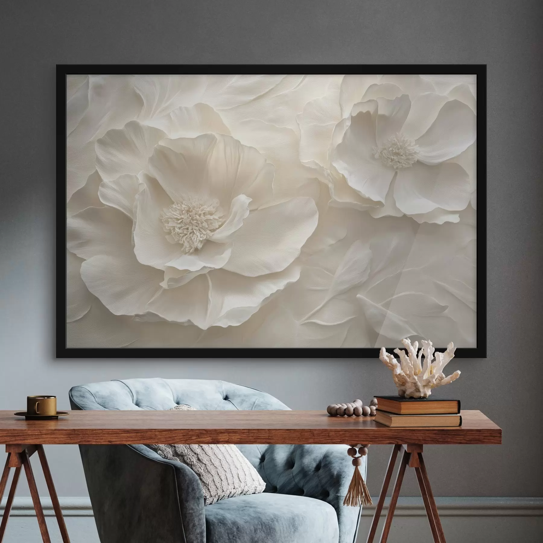 carta da parati Grandi e ariose peonie bianche nr. f43312