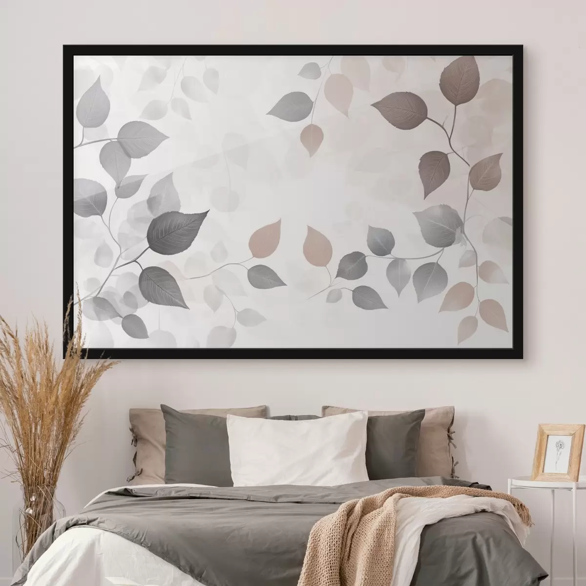 Poster Foglie su sfondo chiaro f43325