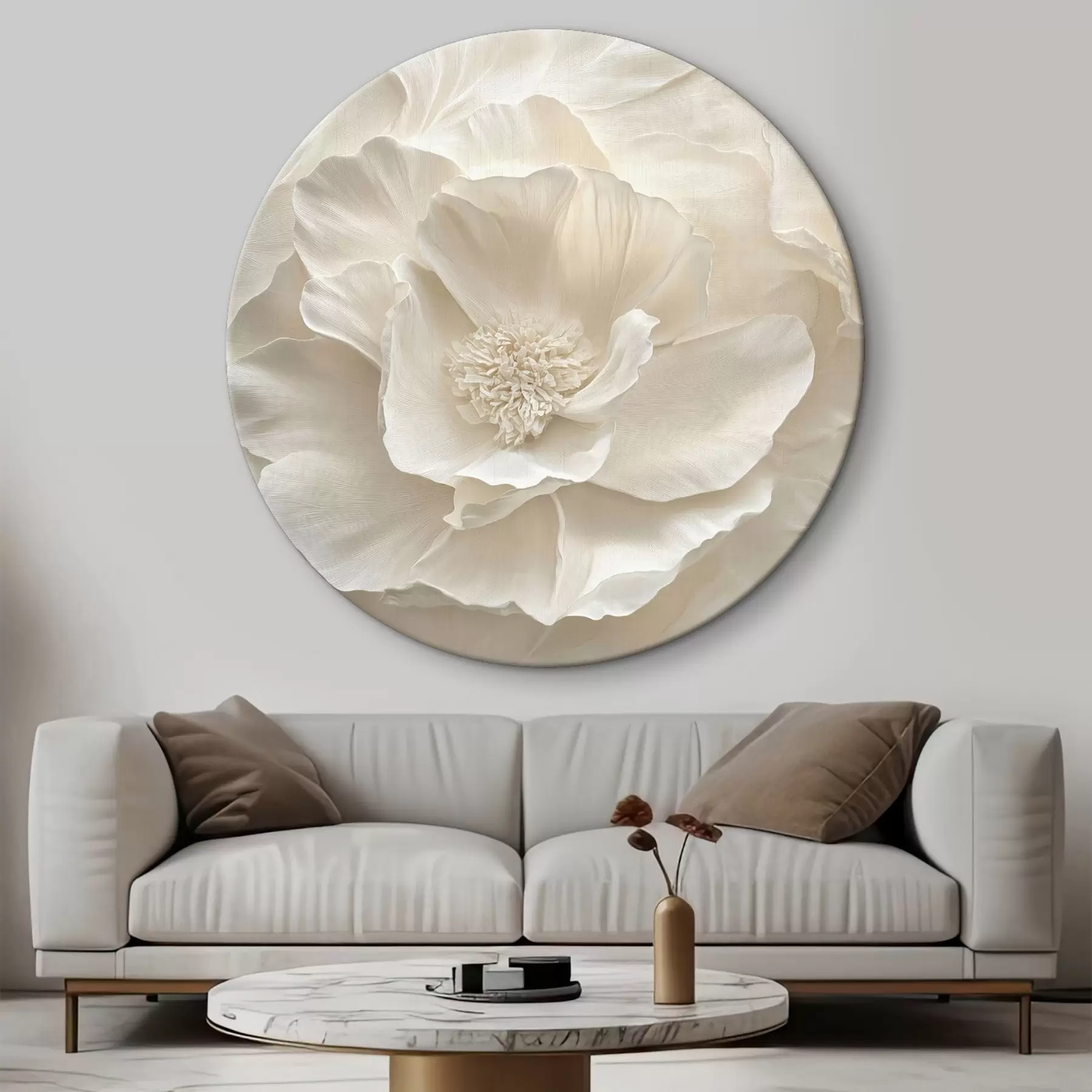 carta da parati Grandi e ariose peonie bianche nr. r43312