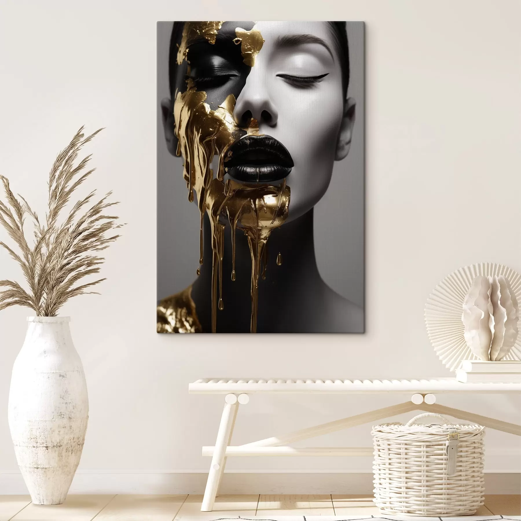 carta da parati Persone, ragazza con labbra nere nr. s43337