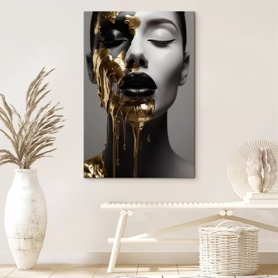 carta da parati Persone, ragazza con labbra nere nr. s43337