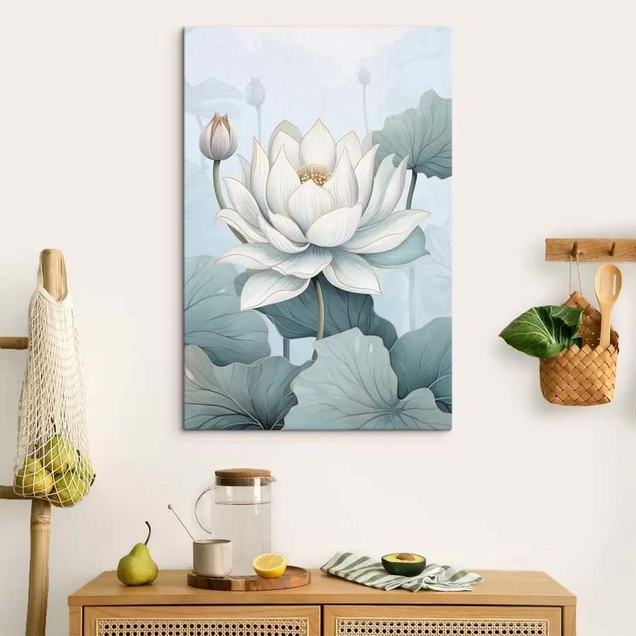 carta da parati Fiori di loto, imitazione dell'acquerello nr. s43340