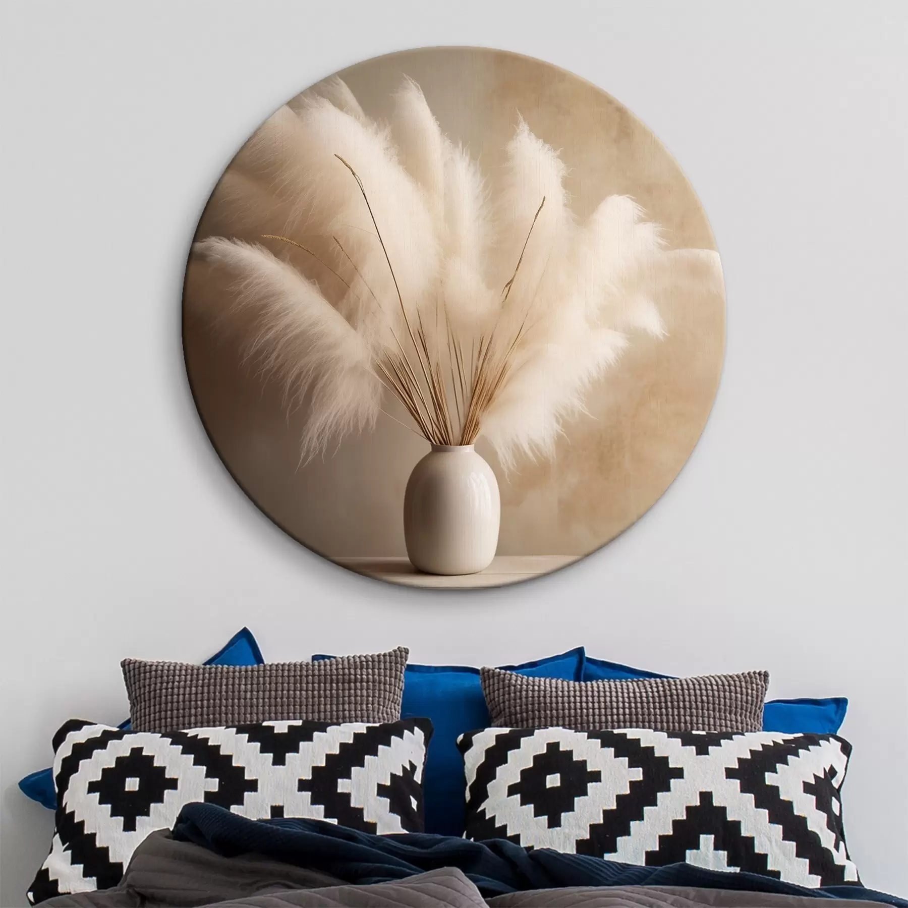 carta da parati Soffici rami di canne in un vaso sul tavolo nr. r43338