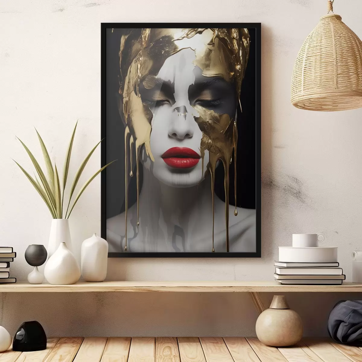 Poster Persone, ragazza con labbra rosse f43336