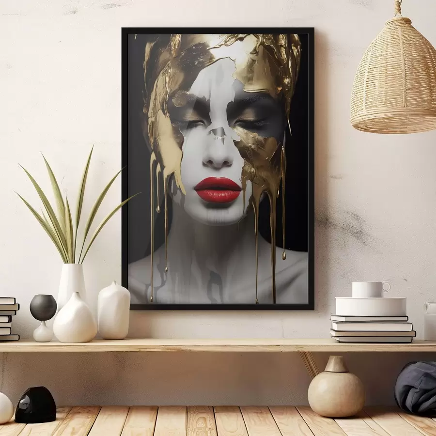 carta da parati Persone, ragazza con labbra rosse nr. f43336