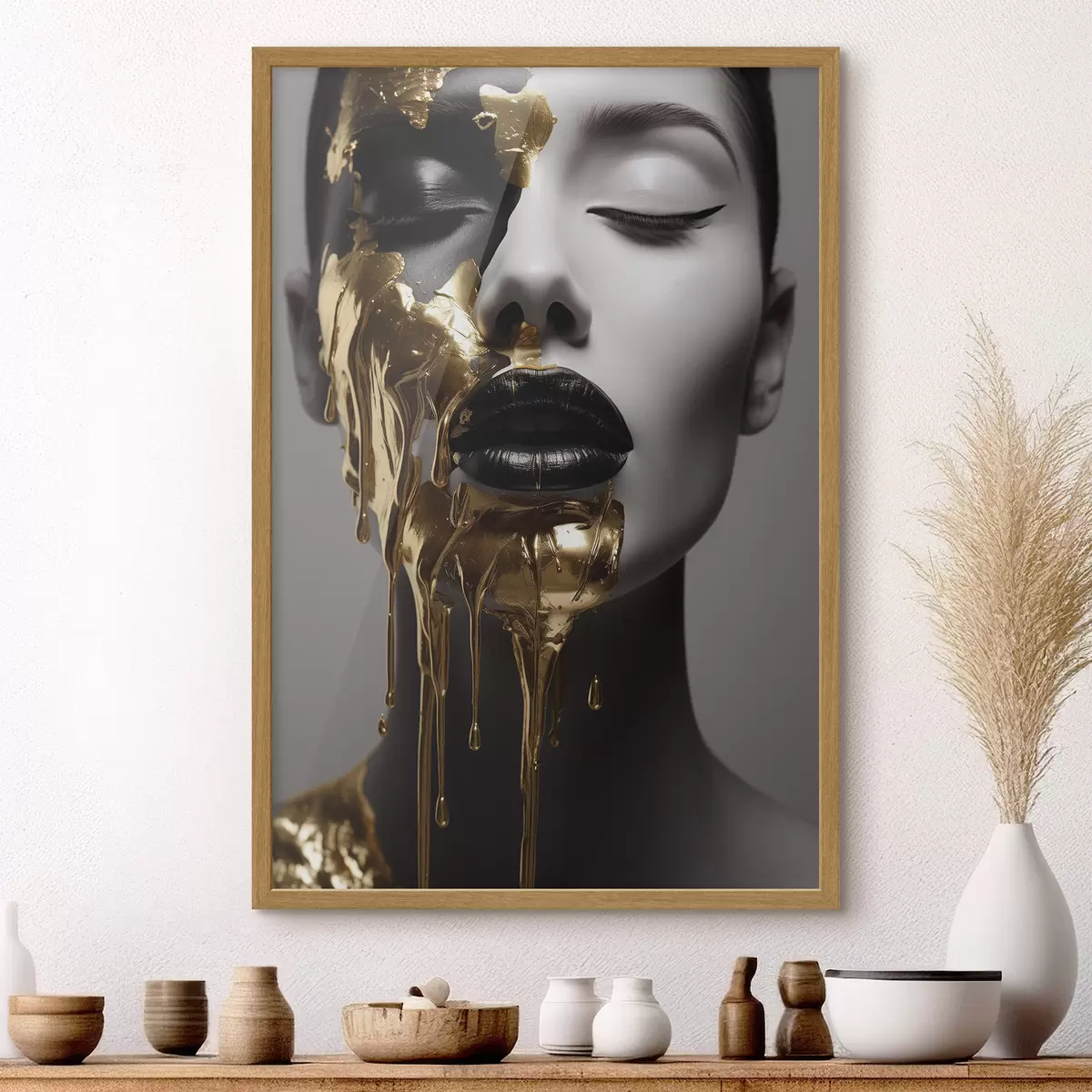 Poster Persone, ragazza con labbra nere f43337