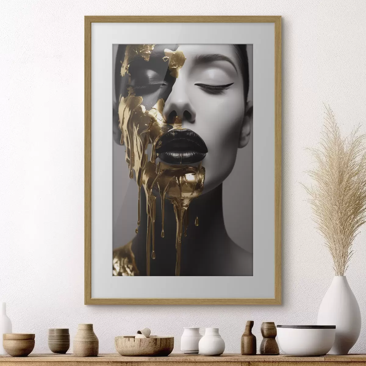 Poster Persone, ragazza con labbra nere f43337