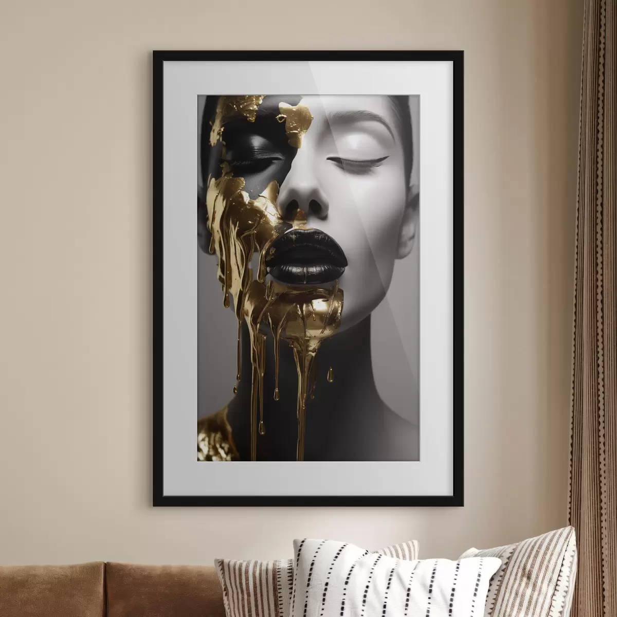 Poster Persone, ragazza con labbra nere f43337