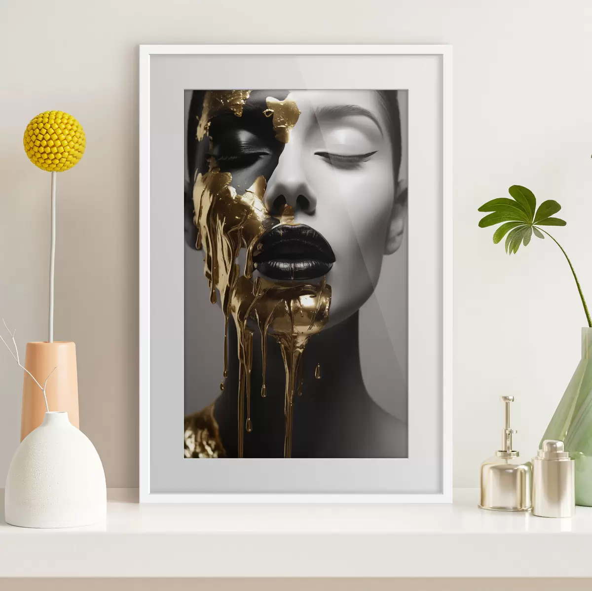 Poster Persone, ragazza con labbra nere f43337