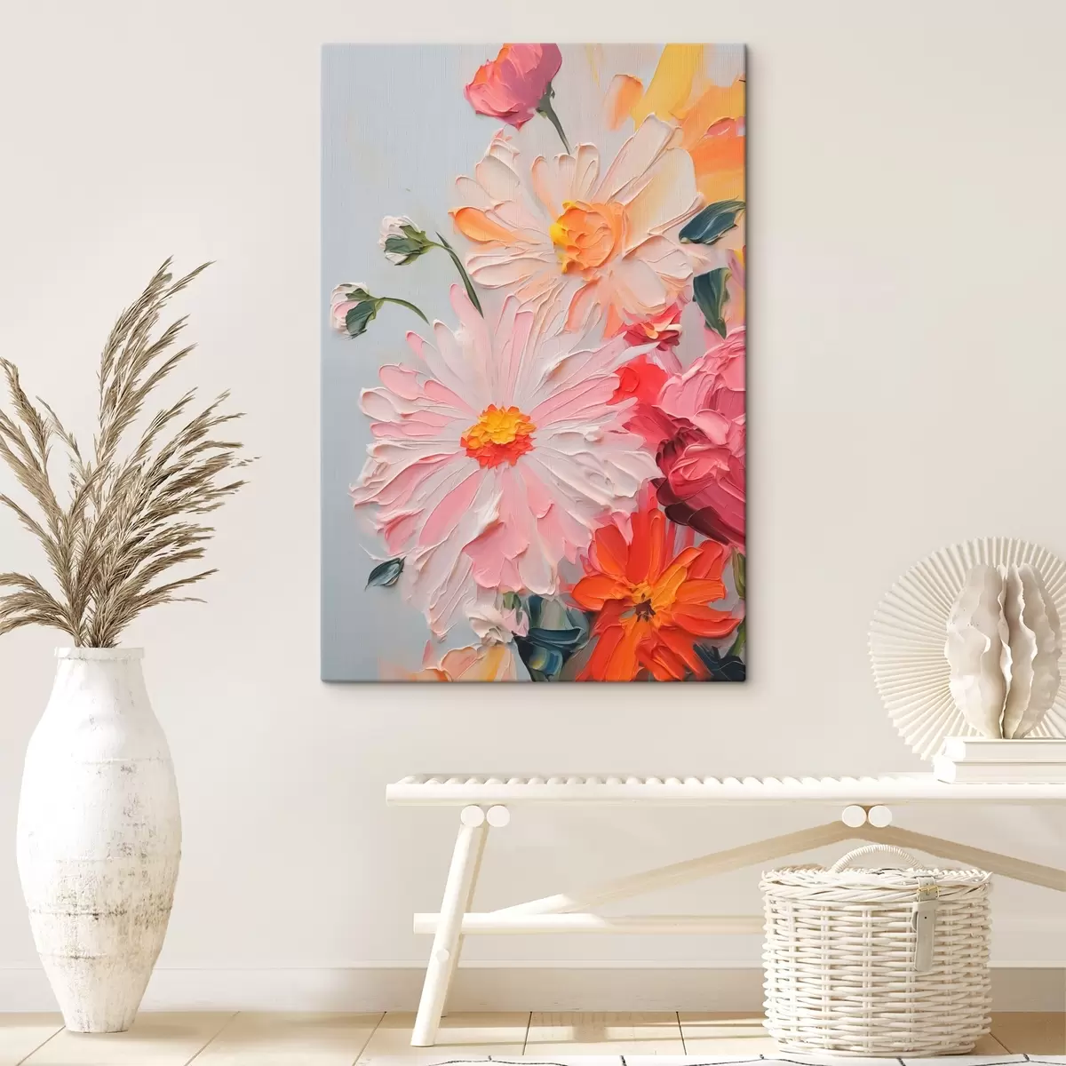 carta da parati Pittura a imitazione di fiori luminosi nr. s43343