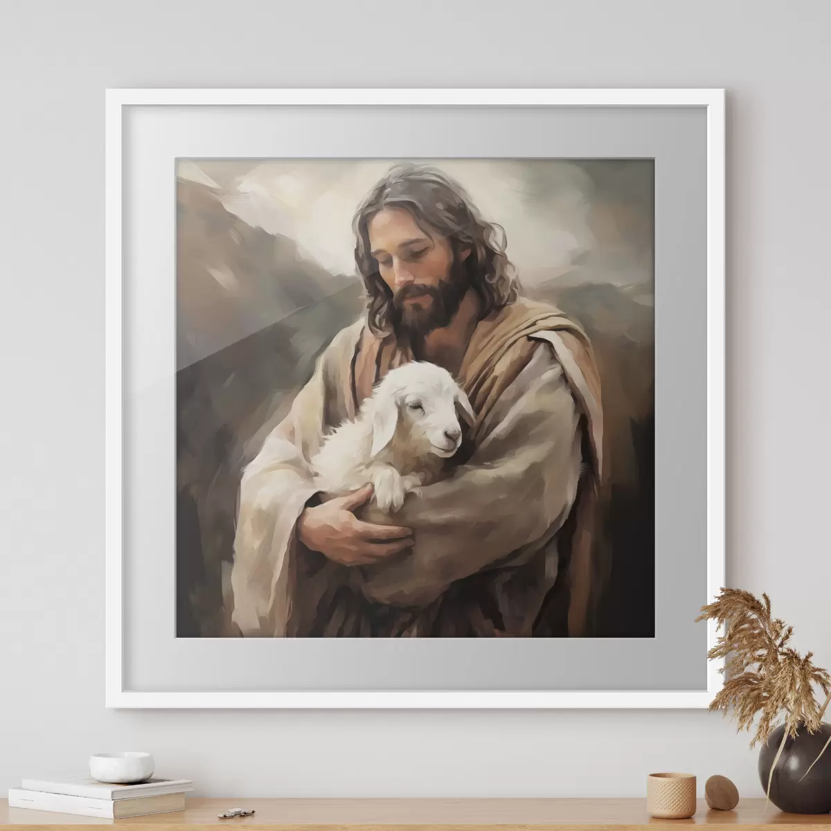Poster Gesù con l'agnello f43356