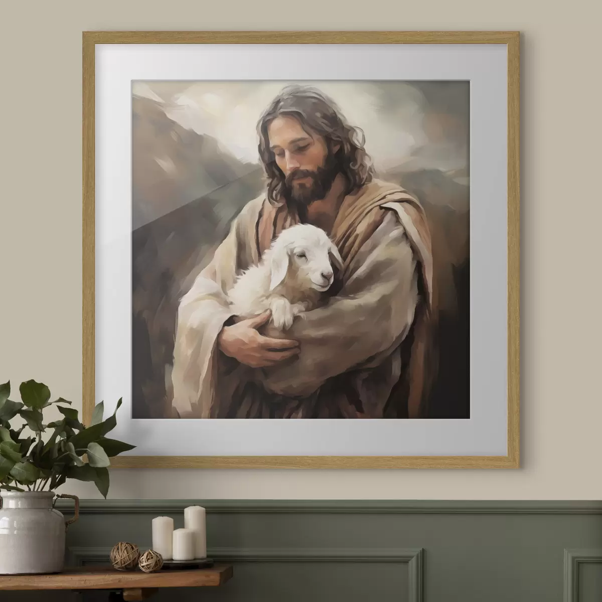 Poster Gesù con l'agnello f43356
