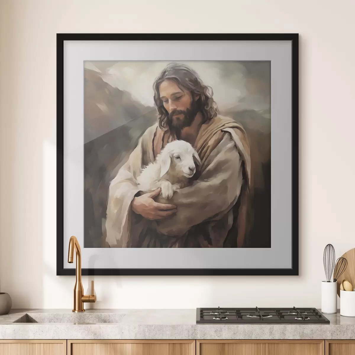 Poster Gesù con l'agnello f43356