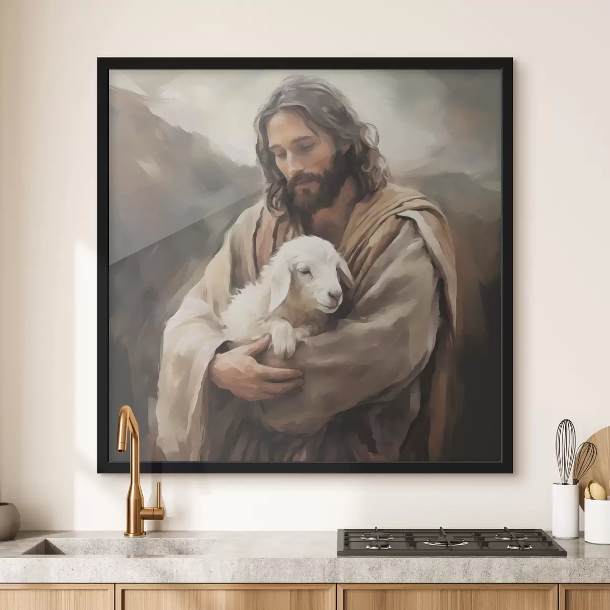 Poster Gesù con l'agnello f43356