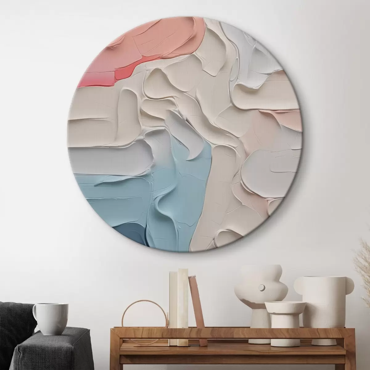 Quadri rotondi Astrazione imitazione della pittura r43347