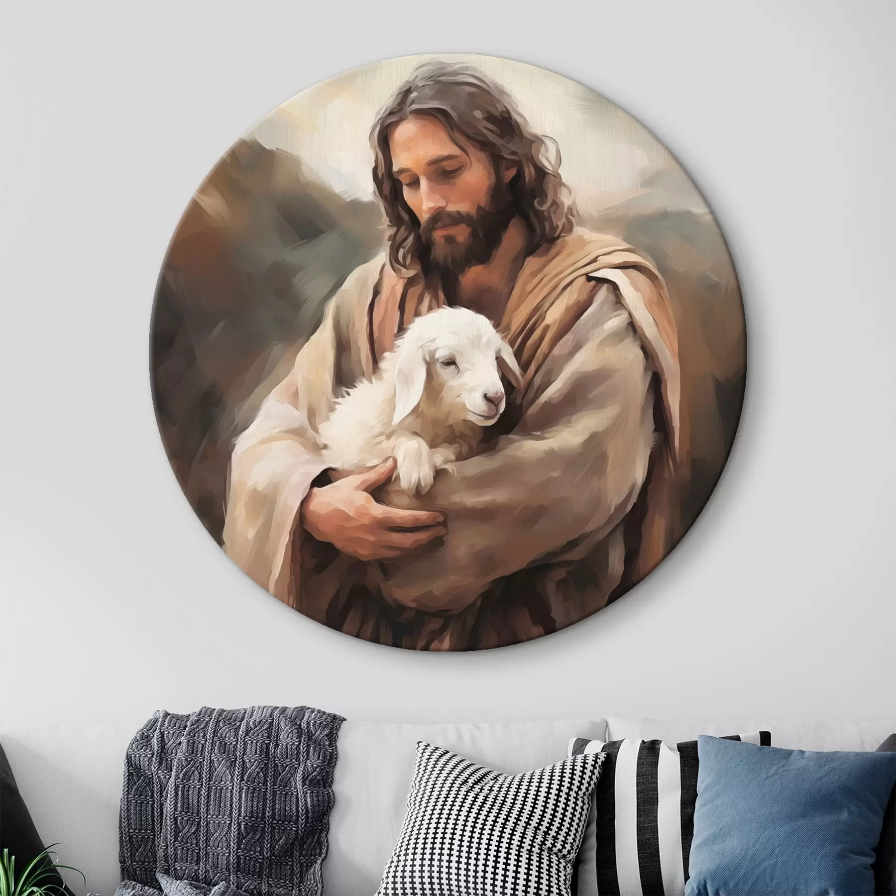 carta da parati Gesù con l'agnello nr. r43356