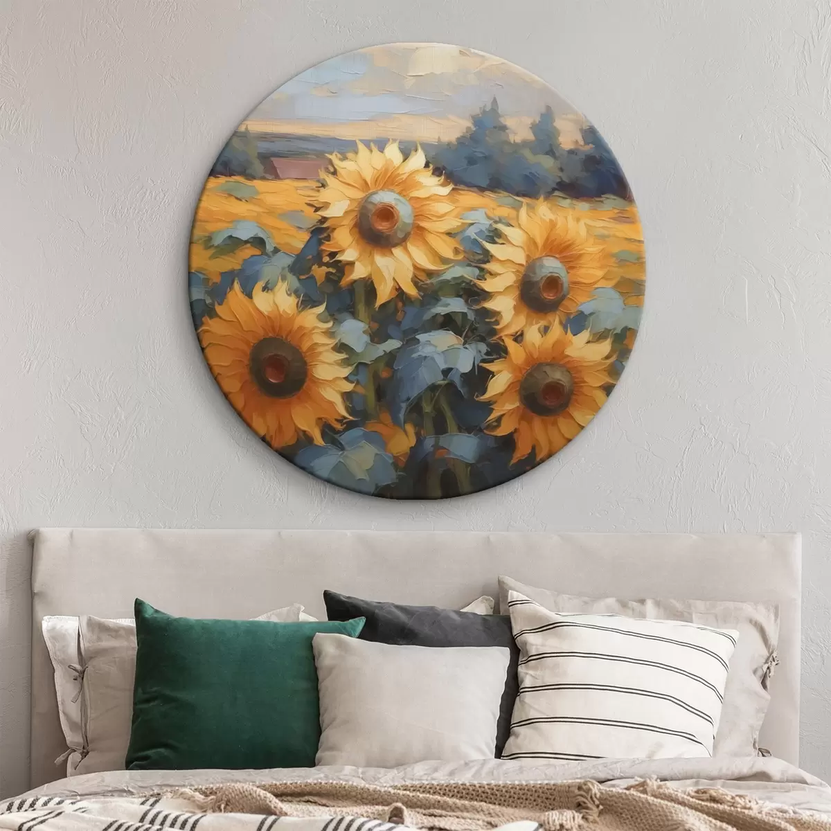 Quadri rotondi Imitazione dei girasoli r43359