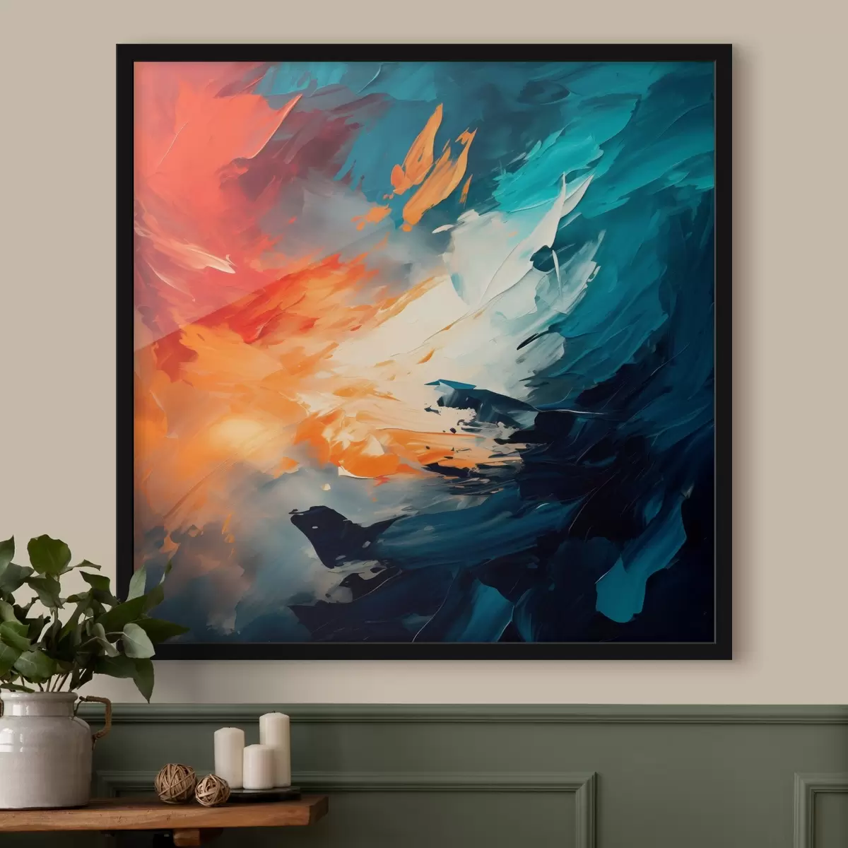 Poster Pittura astratta con grandi pennellate espressive f43363