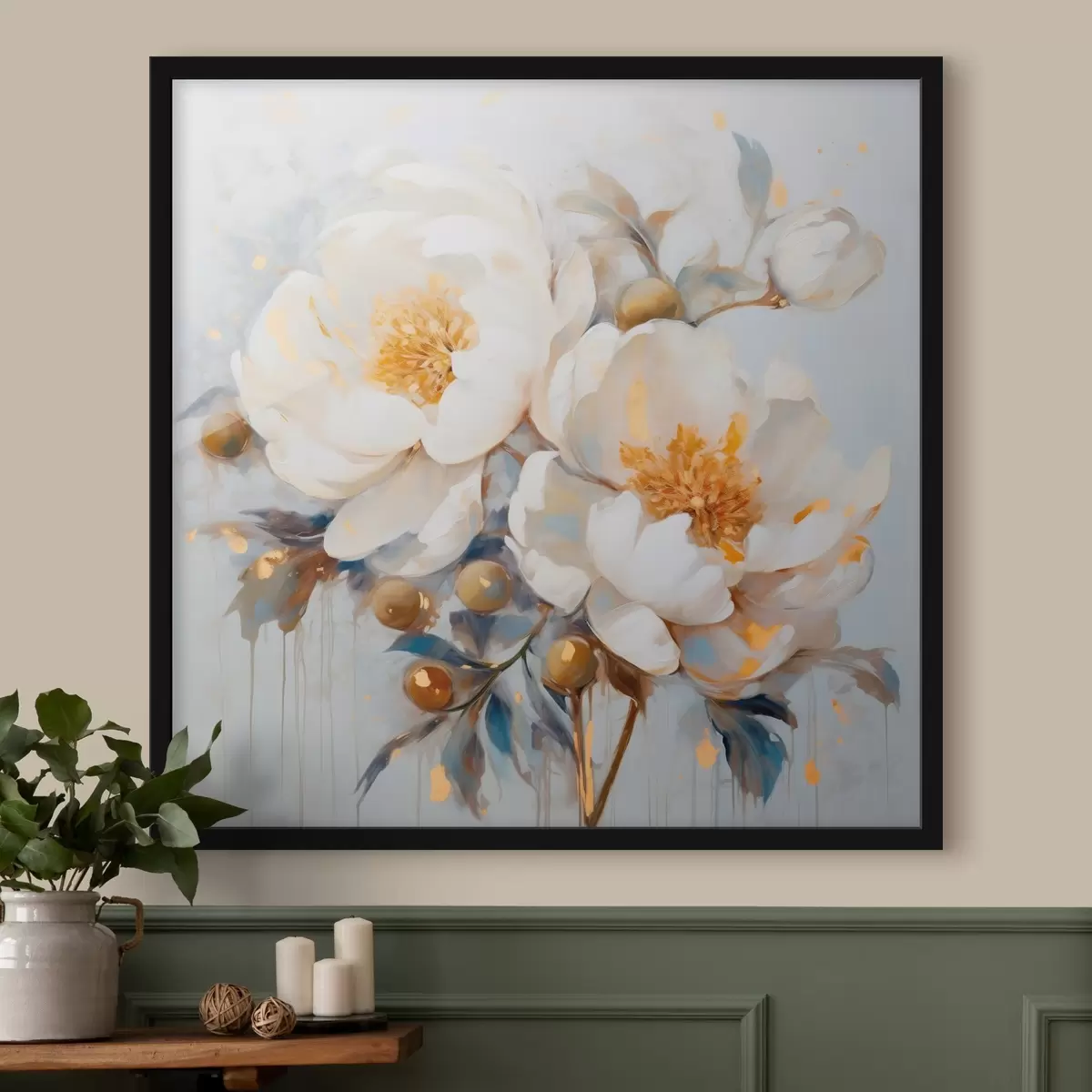 Poster Peonie in stile pittorico f43365