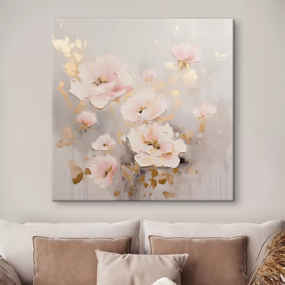 carta da parati Fiori eleganti rosa in stile pittura nr. s43372