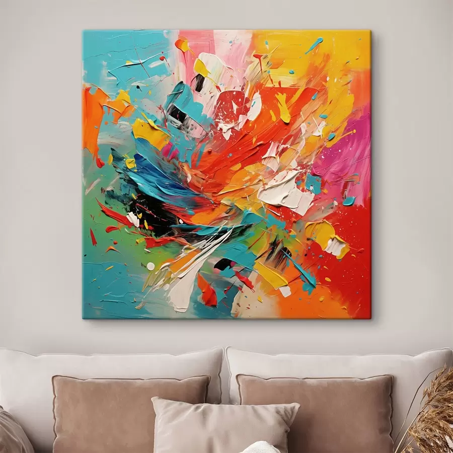 carta da parati Imitazione astratta e colorata di pennellate nr. s43377