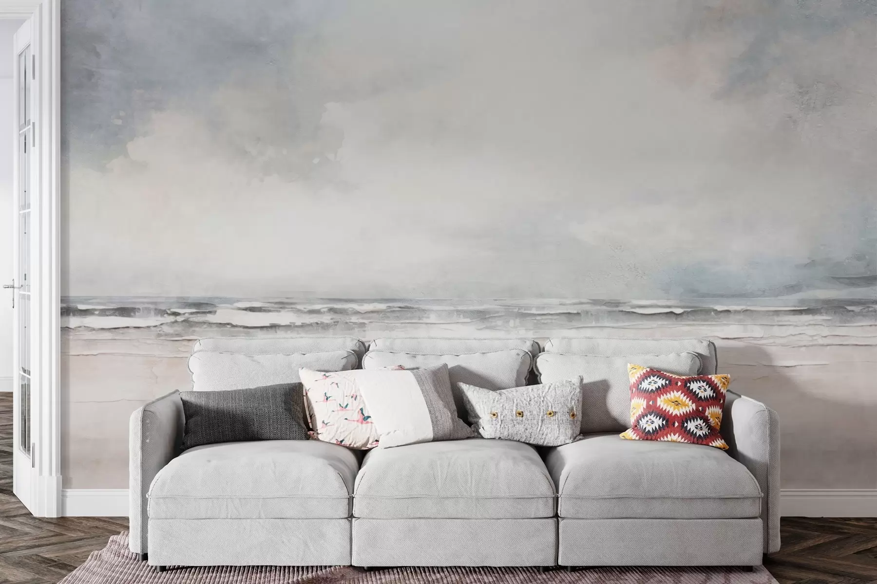 Carta da parati Mare Orizzonte astratto di cielo e mare che si incontrano