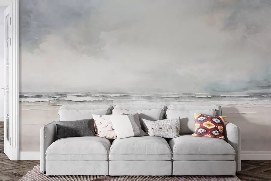 Carta da parati Mare Orizzonte astratto di cielo e mare che si incontrano