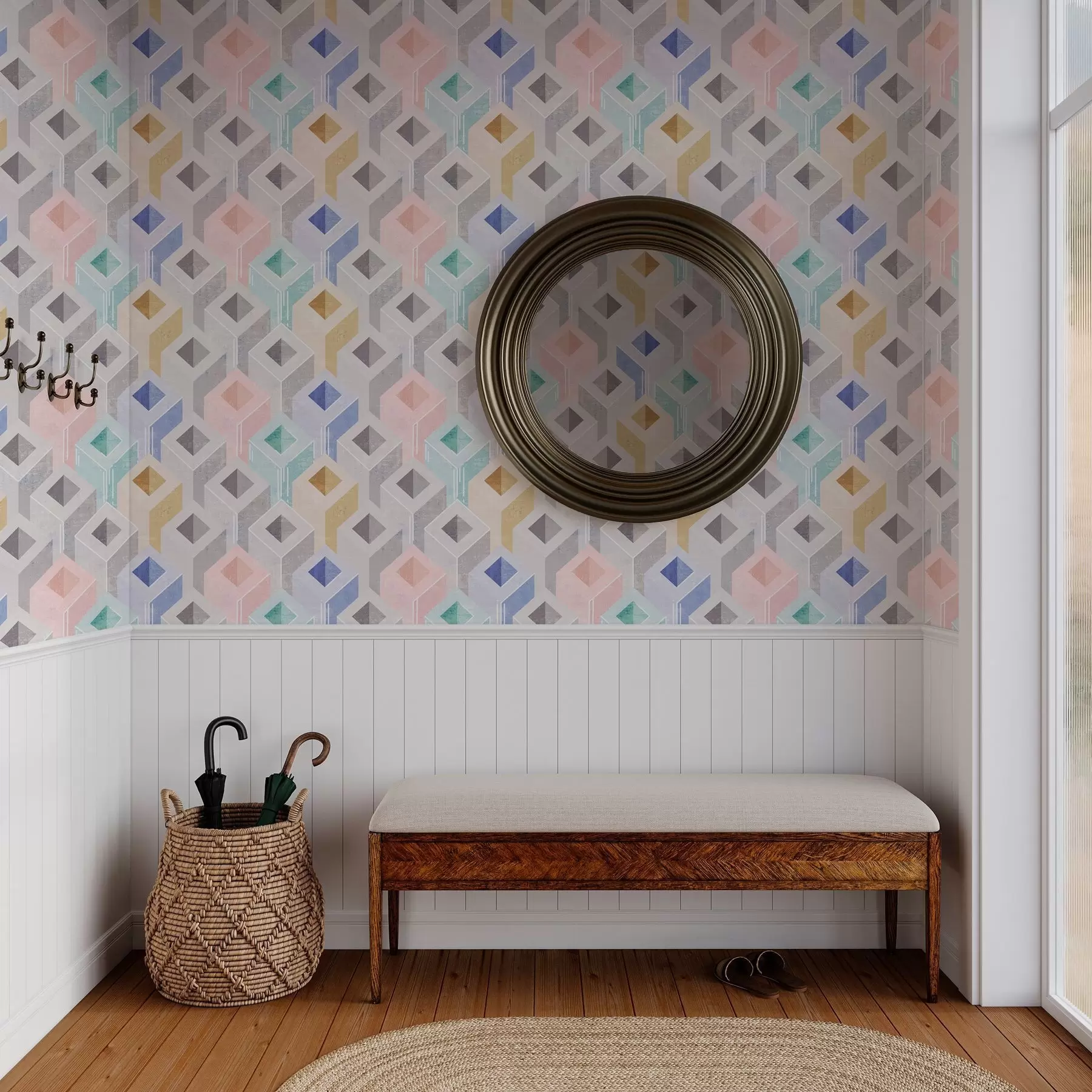 carta da parati Parallelepipedi multicolori nr. a00008